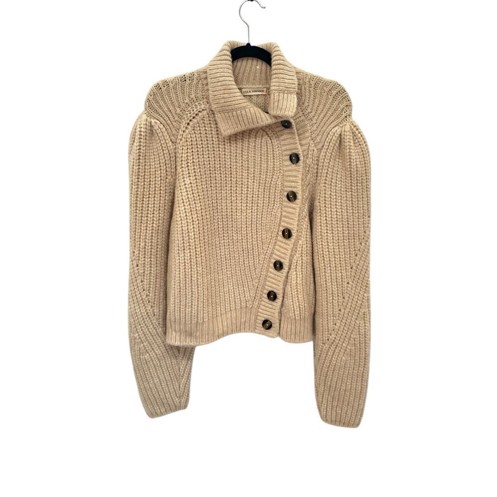 Ulla Johnson Matilde Turtleneck Sweater Creme‎ Alpaca Blend Size Medium Sold Out - Picture 5 of 13